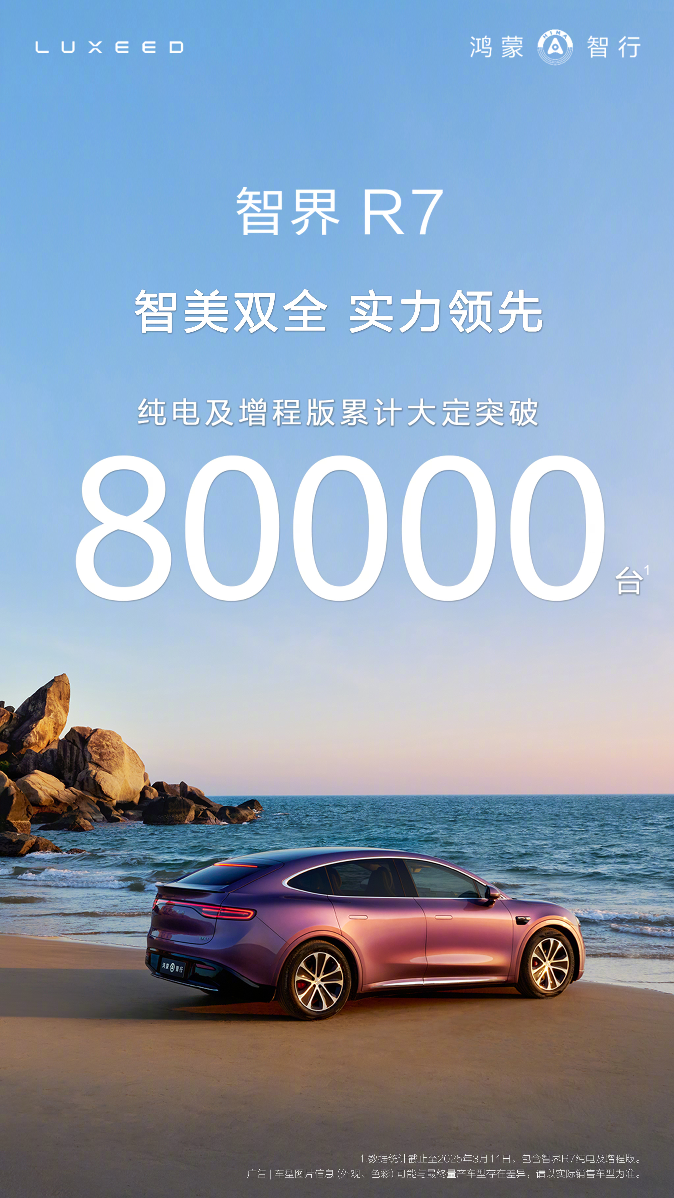 鸿蒙智行差异化布局再发力，奇瑞智界R7大定火爆